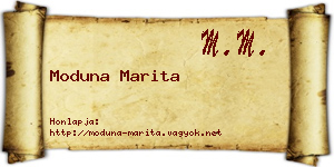 Moduna Marita névjegykártya
